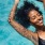 a woman in a pool
